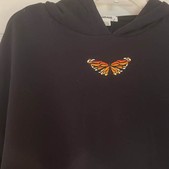 Garage Brand Long Sleeve Cropped Hoodie Size M - Picture 2 of 3